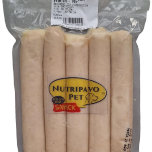 SALCHICHAS PARA PERRO CON PROTEINA DE PAVO PREMIUM POR 500 GRAMOS